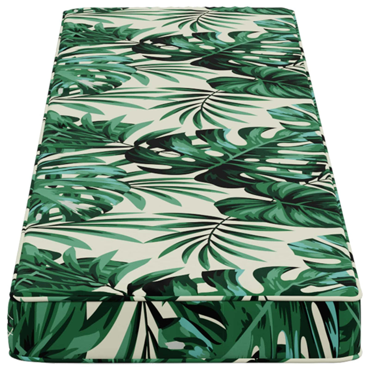 vidaXL 1-Piece Bench Cushion VUGHT 100% Polyester Leaf Pattern