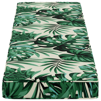 vidaXL 1-Piece Bench Cushion VUGHT 100% Polyester Leaf Pattern