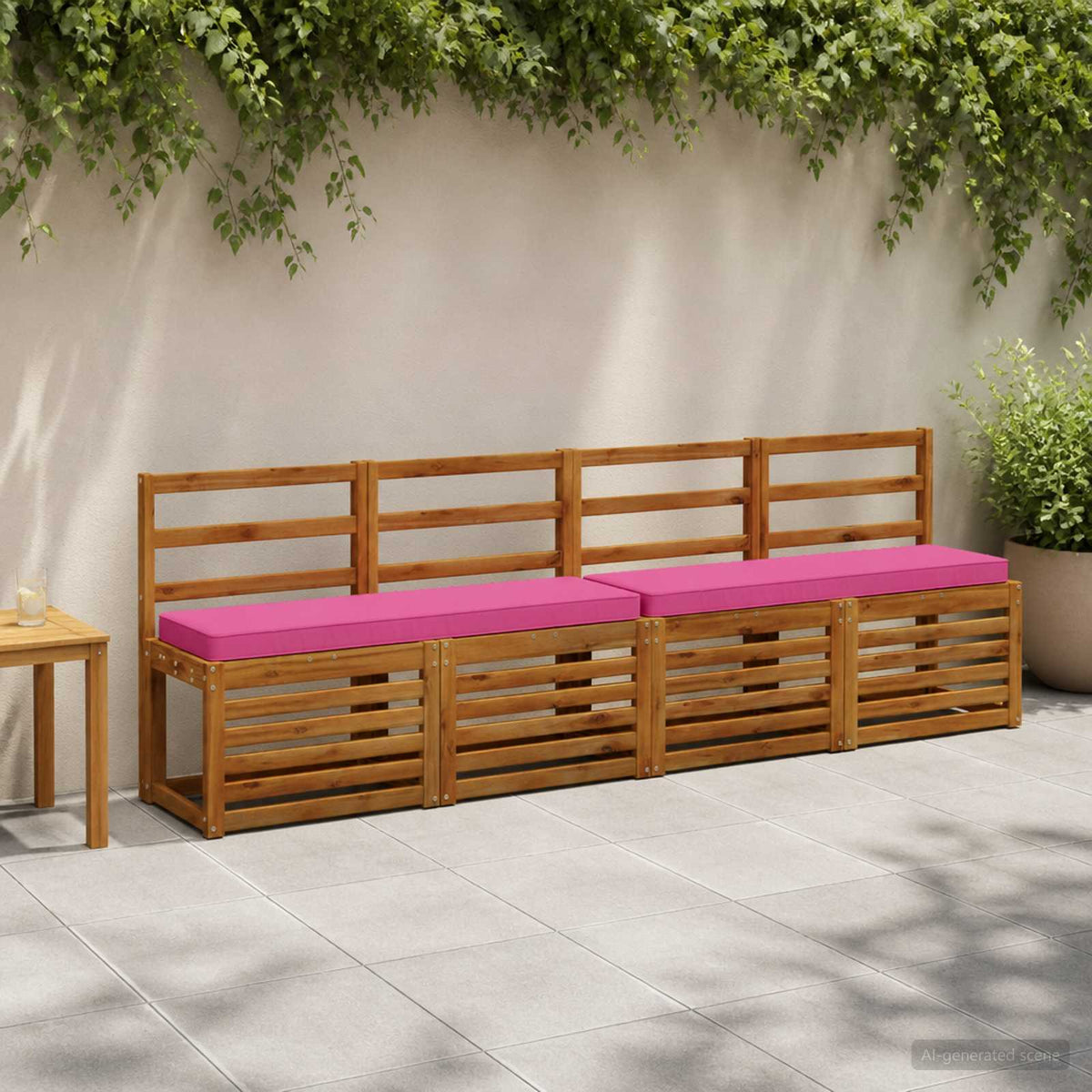 vidaXL 2-Piece Bench Cushions VUGHT 2 pcs 100% Polyester Pink