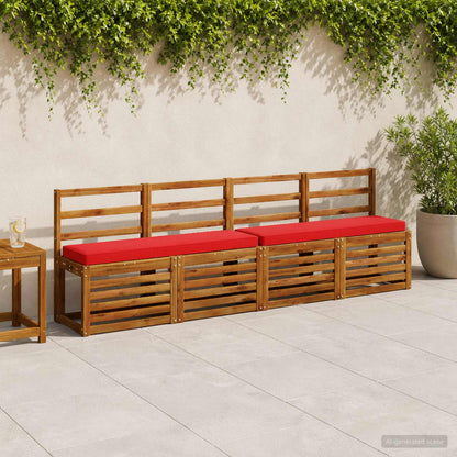 vidaXL 1-Piece Bench Cushion VUGHT 100% Polyester Red 100 x 30 x 5 cm