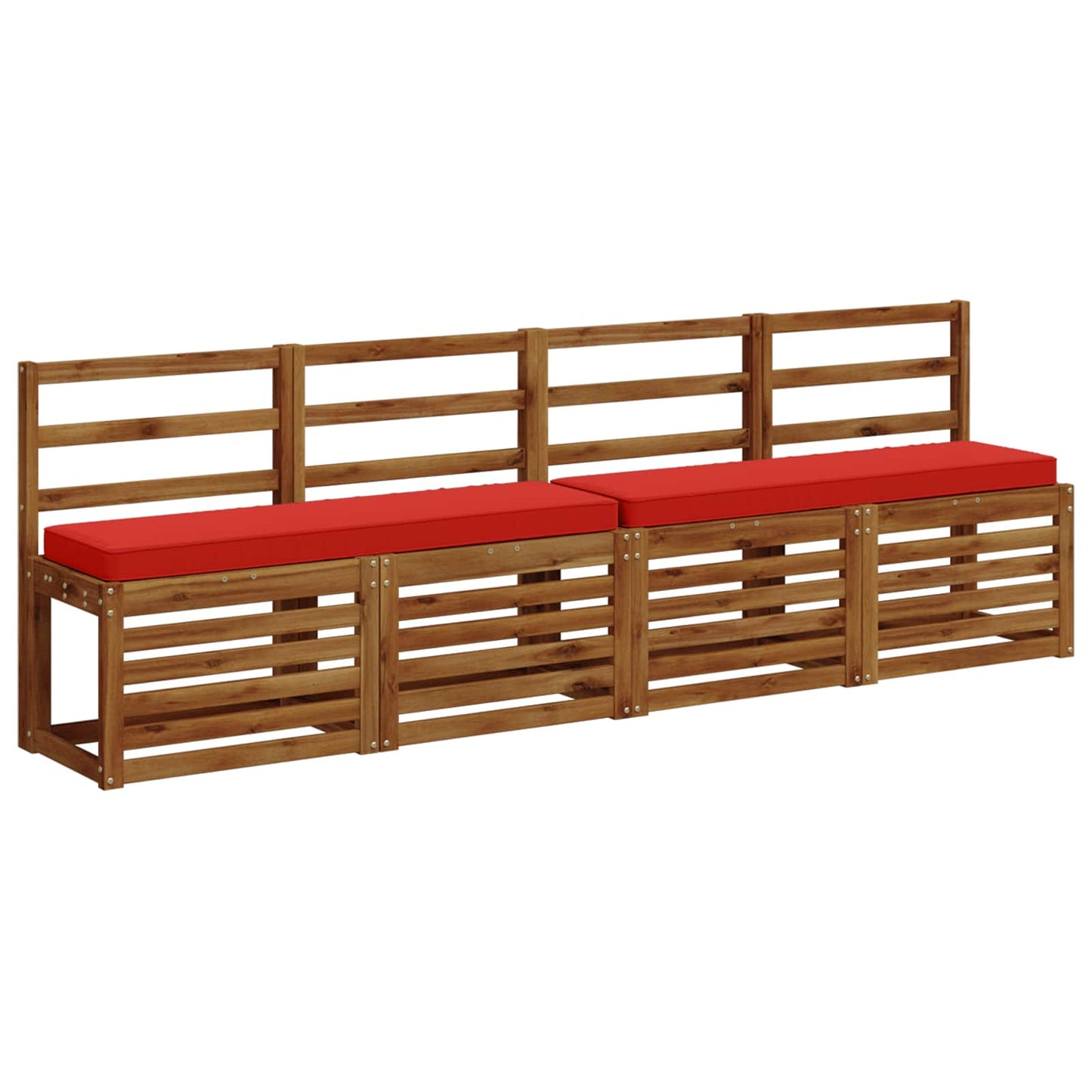 vidaXL 1-Piece Bench Cushion VUGHT 100% Polyester Red 100 x 30 x 5 cm