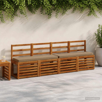 vidaXL 1-Piece Bench Cushion VUGHT 100% Polyester Taupe