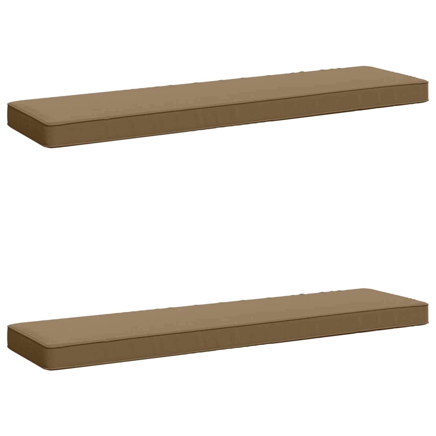vidaXL 2-Piece Bench Cushions VUGHT 2 pcs 100% Polyester Taupe