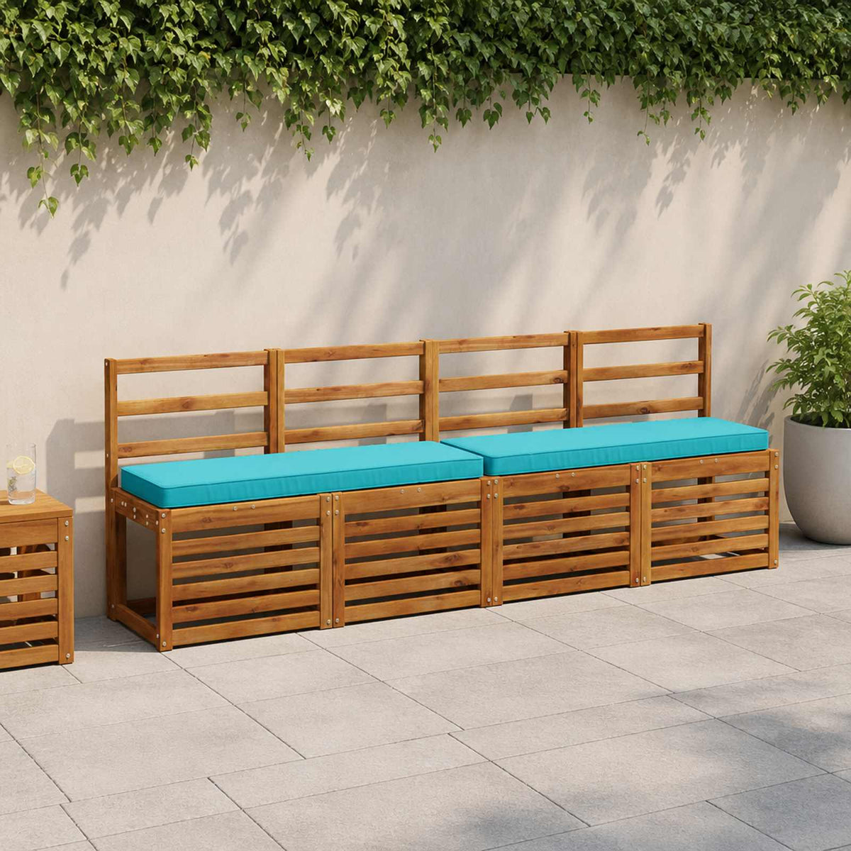 vidaXL 1-Piece Bench Cushion VUGHT 100% Polyester Turquoise