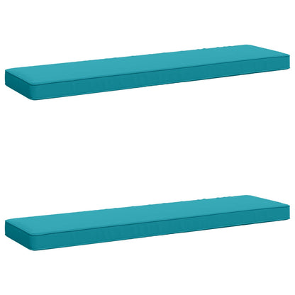 vidaXL 2-Piece Bench Cushions VUGHT 2 pcs 100% Polyester Turquoise