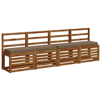 vidaXL 1-Piece Bench Cushion VUGHT 100% Polyester Taupe