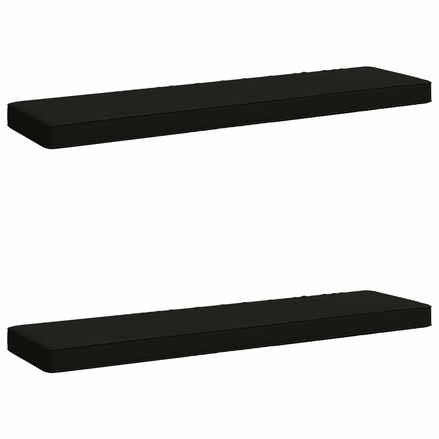 vidaXL 2-Piece Bench Cushions VUGHT 2 pcs 100% Polyester Black