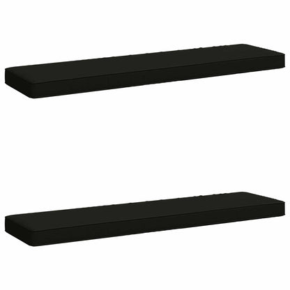 vidaXL 2-Piece Bench Cushions VUGHT 2 pcs 100% Polyester Black