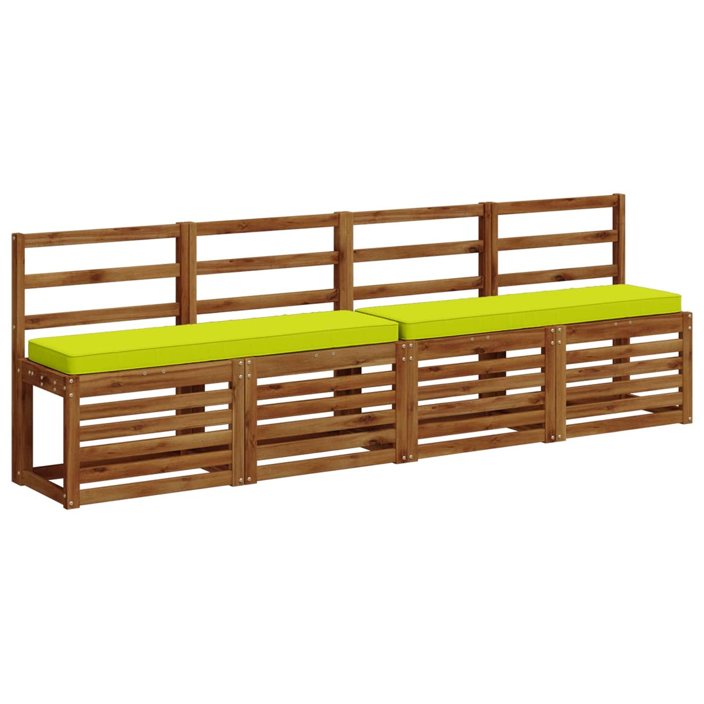 vidaXL 2-Piece Bench Cushions VUGHT 2 pcs 100% Polyester Bright Green