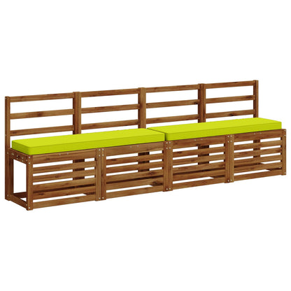 vidaXL 2-Piece Bench Cushions VUGHT 2 pcs 100% Polyester Bright Green