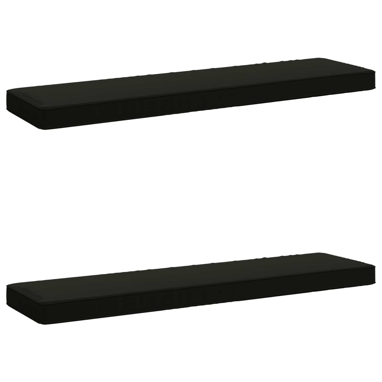 vidaXL 2-Piece Bench Cushions VUGHT 2 pcs 100% Polyester Black