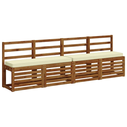 vidaXL 1-Piece Bench Cushion VUGHT 100% Polyester Cream
