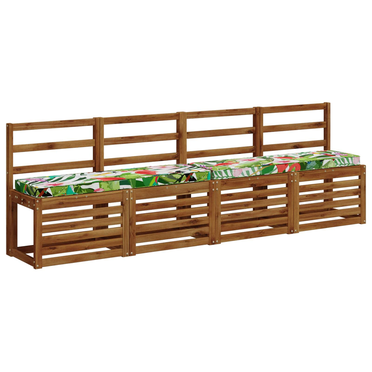 vidaXL 1-Piece Bench Cushion VUGHT 100% Polyester Multicolour