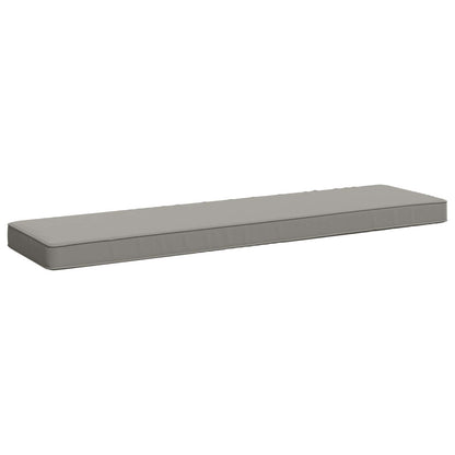 vidaXL 1-Piece Bench Cushion VUGHT 100% Polyester Grey 110 x 30 x 5 cm