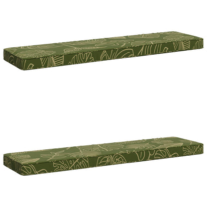 vidaXL 2-Piece Bench Cushions VUGHT 2 pcs 100% Polyester Leaf Design