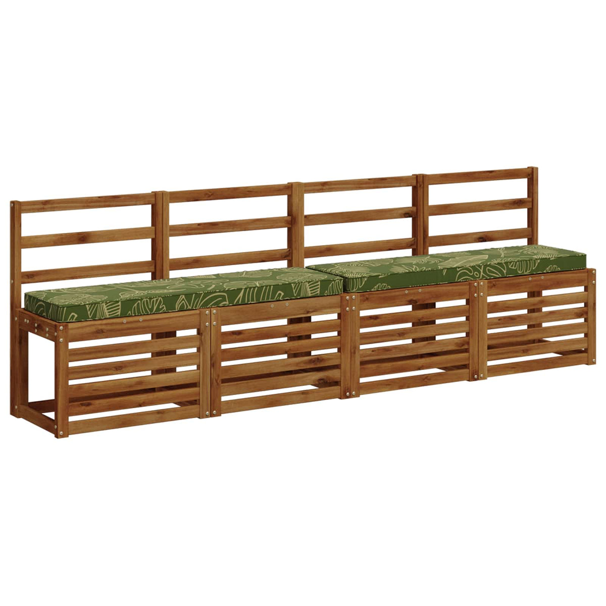 vidaXL 2-Piece Bench Cushions VUGHT 2 pcs 100% Polyester Leaf Design
