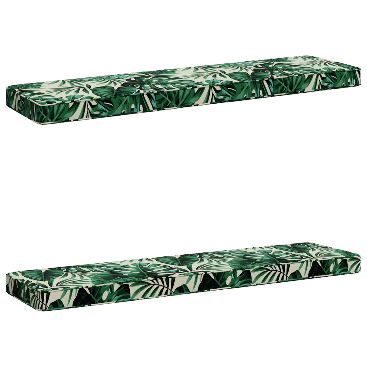 vidaXL 2-Piece Bench Cushions VUGHT 2 pcs 100% Polyester Leaf Pattern