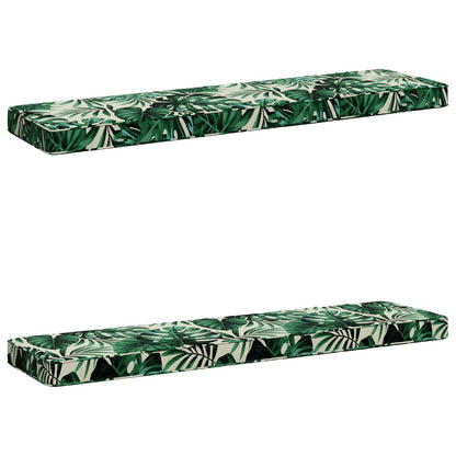 vidaXL 2-Piece Bench Cushions VUGHT 2 pcs 100% Polyester Leaf Pattern