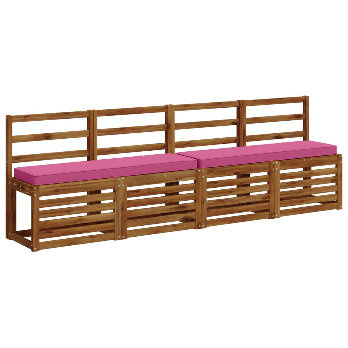 vidaXL 2-Piece Bench Cushions VUGHT 2 pcs 100% Polyester Pink