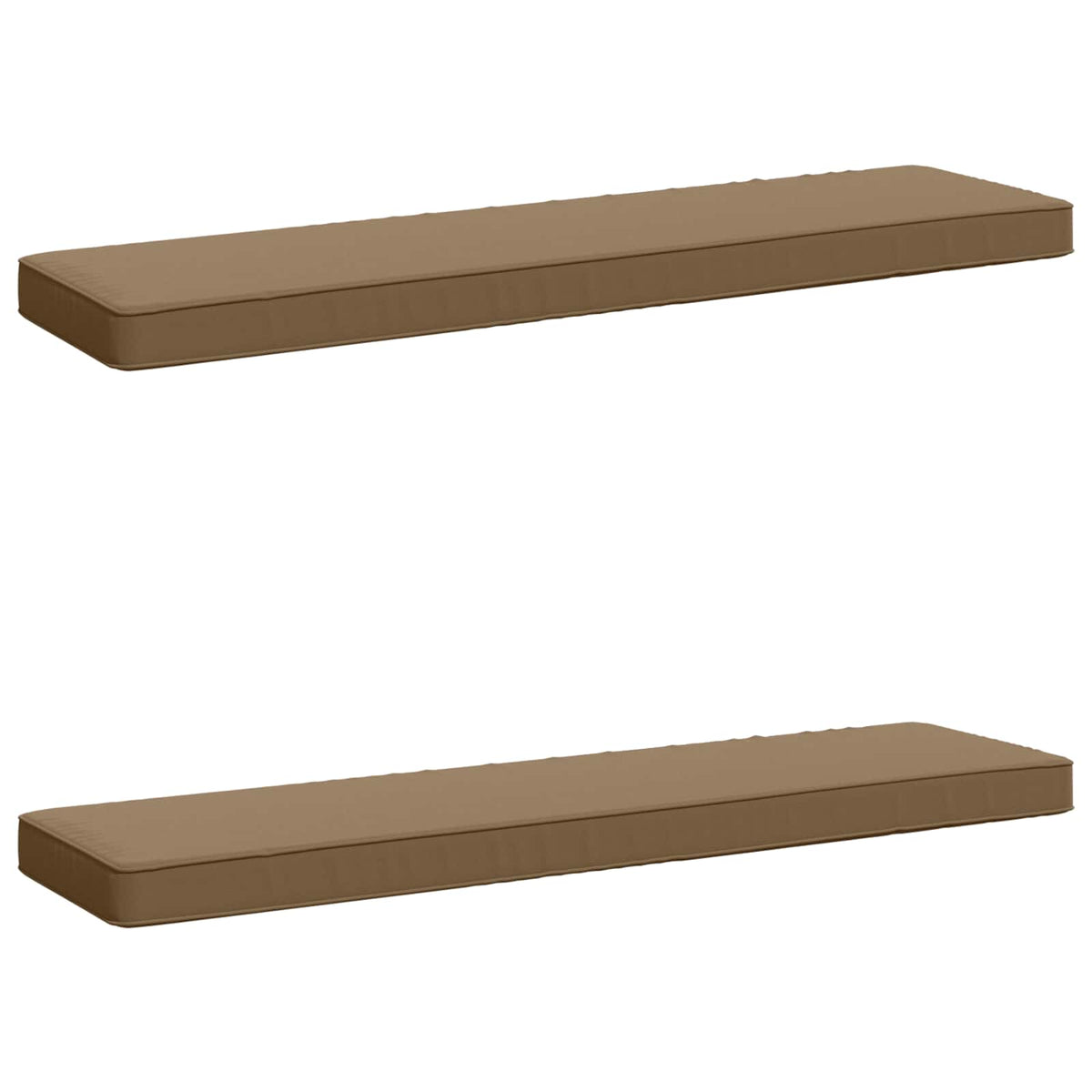 vidaXL 2-Piece Bench Cushions VUGHT 2 pcs 100% Polyester Taupe