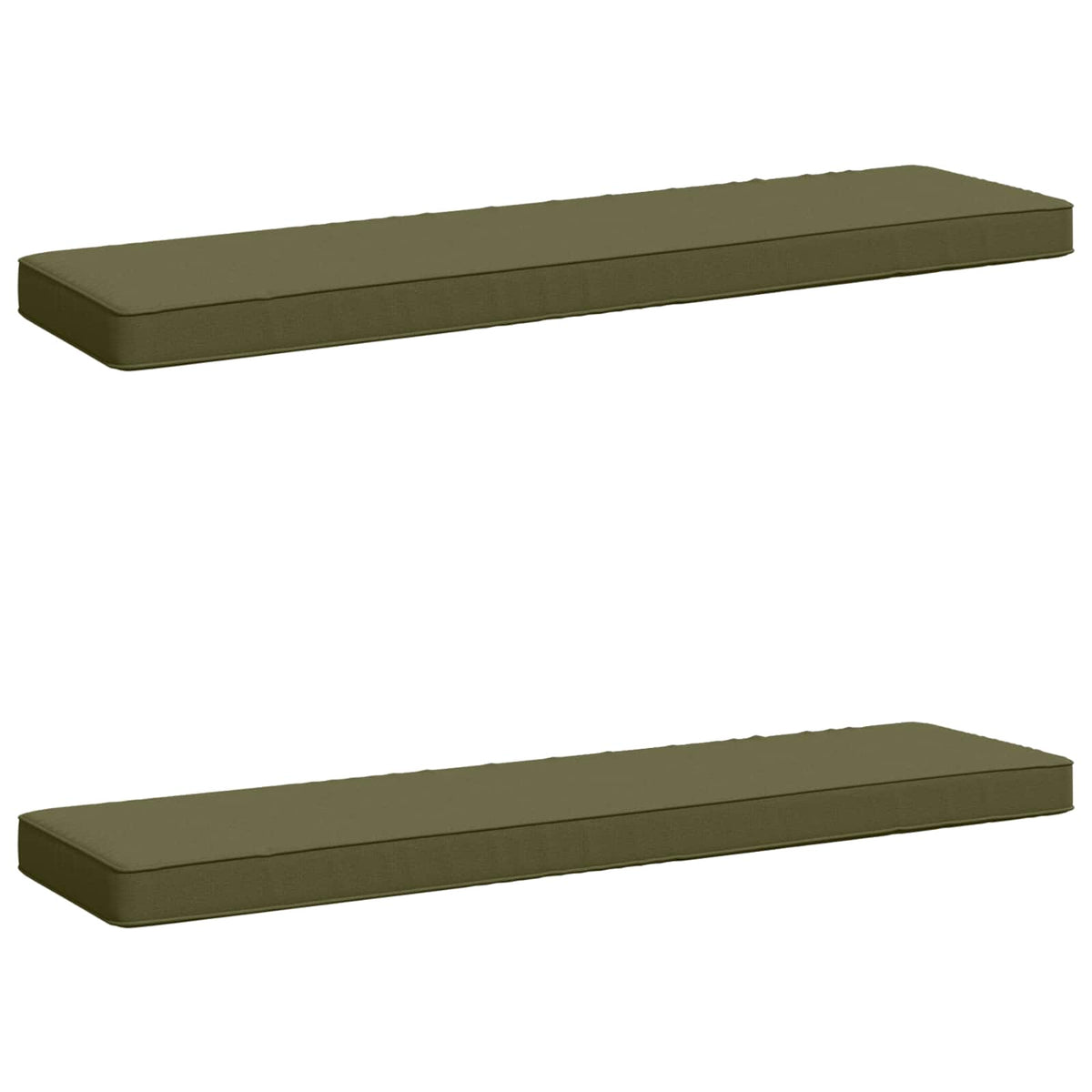 vidaXL 2-Piece Bench Cushions VUGHT 2 pcs 100% Polyester Olive Green