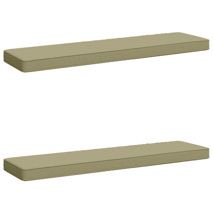 vidaXL 2-Piece Bench Cushions VUGHT 2 pcs 100% Polyester Light Green