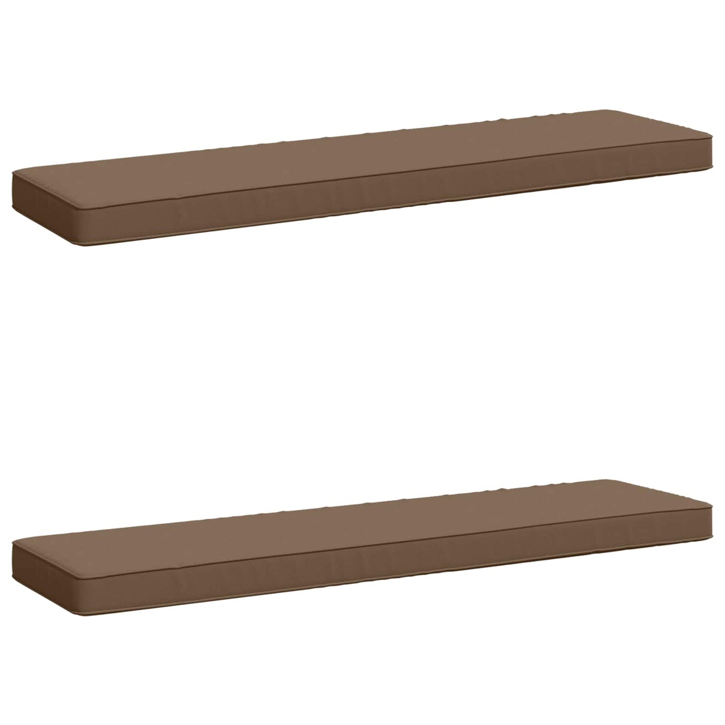vidaXL 2-Piece Bench Cushions VUGHT 2 pcs 100% Polyester Taupe
