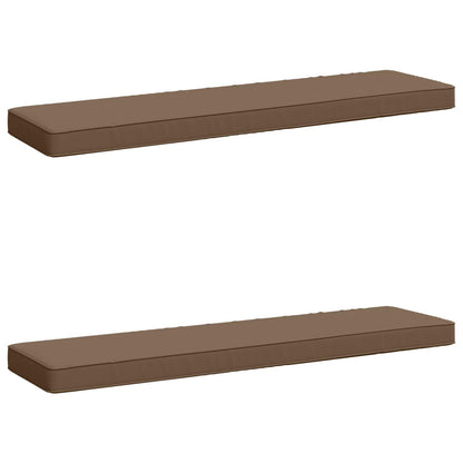 vidaXL 2-Piece Bench Cushions VUGHT 2 pcs 100% Polyester Taupe