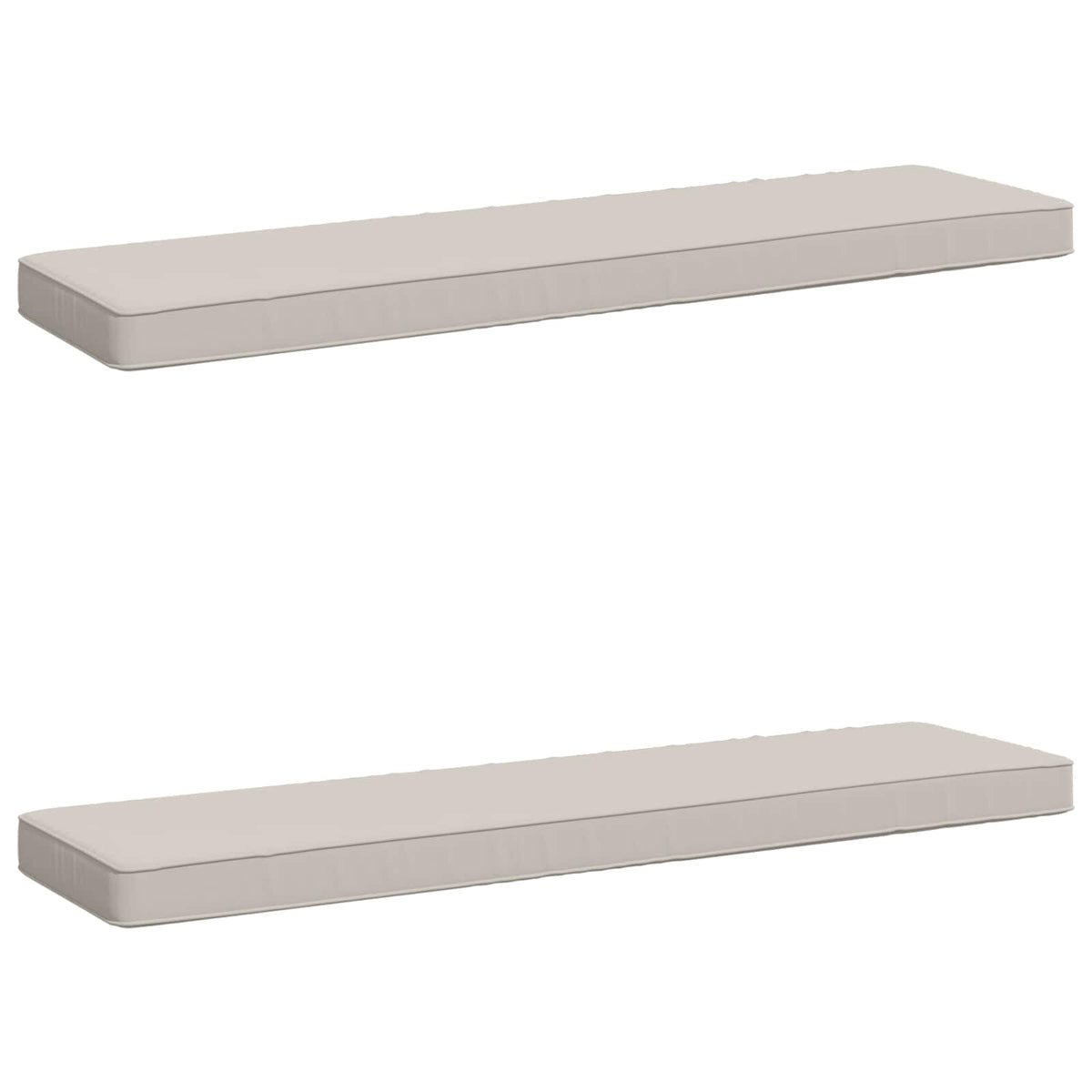 vidaXL 2-Piece Bench Cushions VUGHT 2 pcs 100% Polyester White