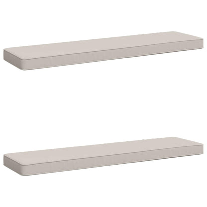 vidaXL 2-Piece Bench Cushions VUGHT 2 pcs 100% Polyester White