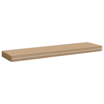 vidaXL 1-Piece Bench Cushion VUGHT 100% Polyester Sand 120 x 30 x 5 cm