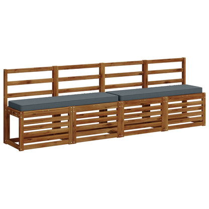 vidaXL 2-Piece Bench Cushions VUGHT 2 pcs 100% Polyester Blue