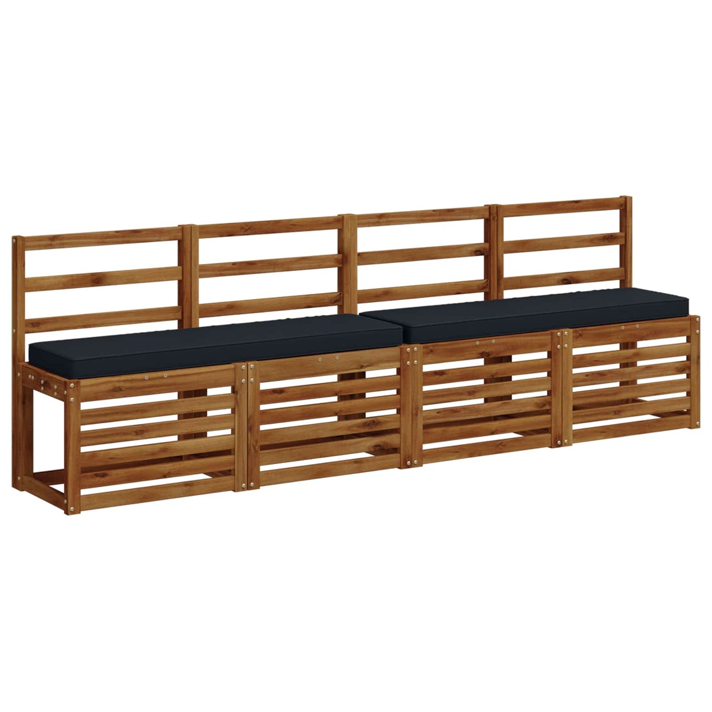 vidaXL 2-Piece Bench Cushions VUGHT 2 pcs 100% Polyester Dark Blue