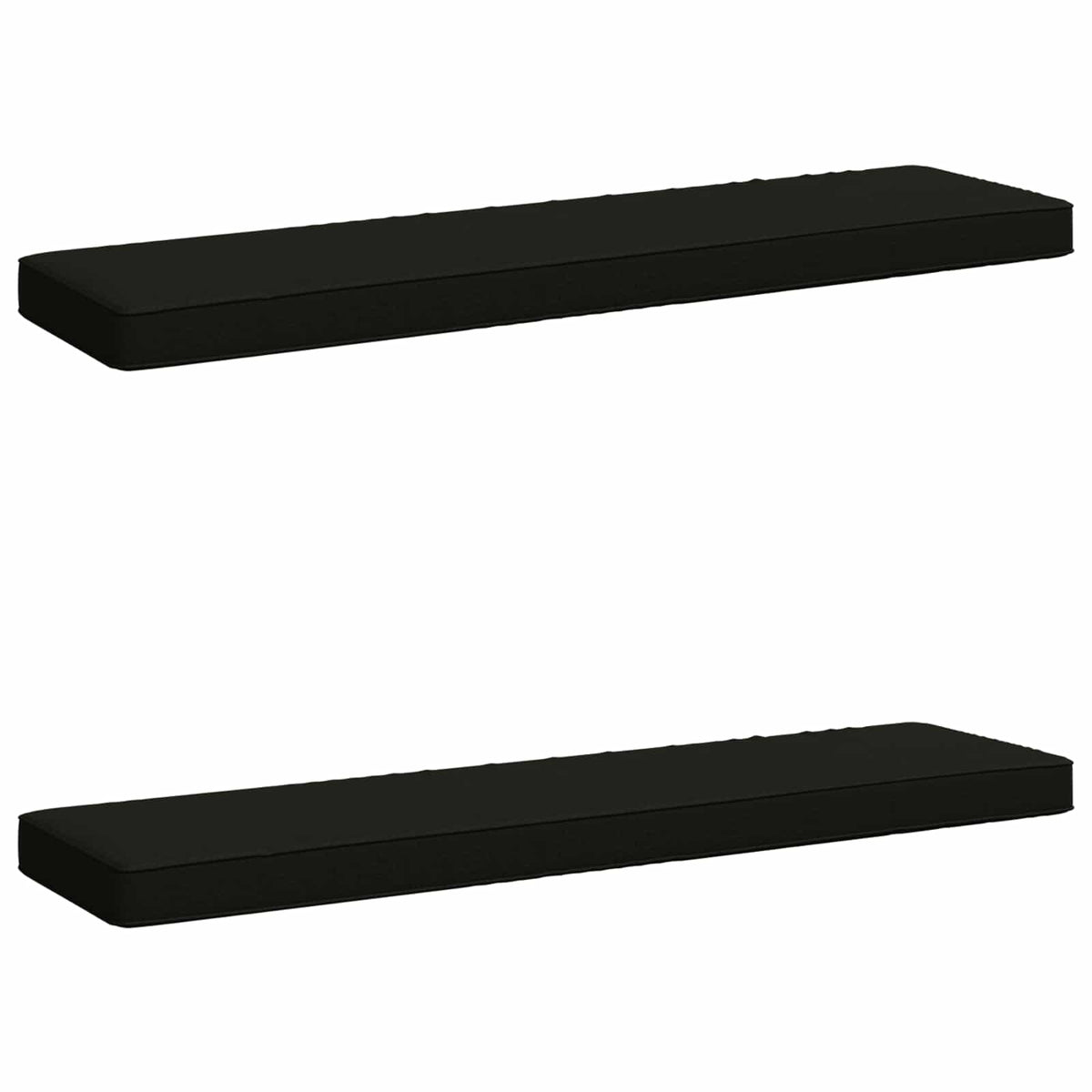 vidaXL 2-Piece Bench Cushions VUGHT 2 pcs 100% Polyester Black