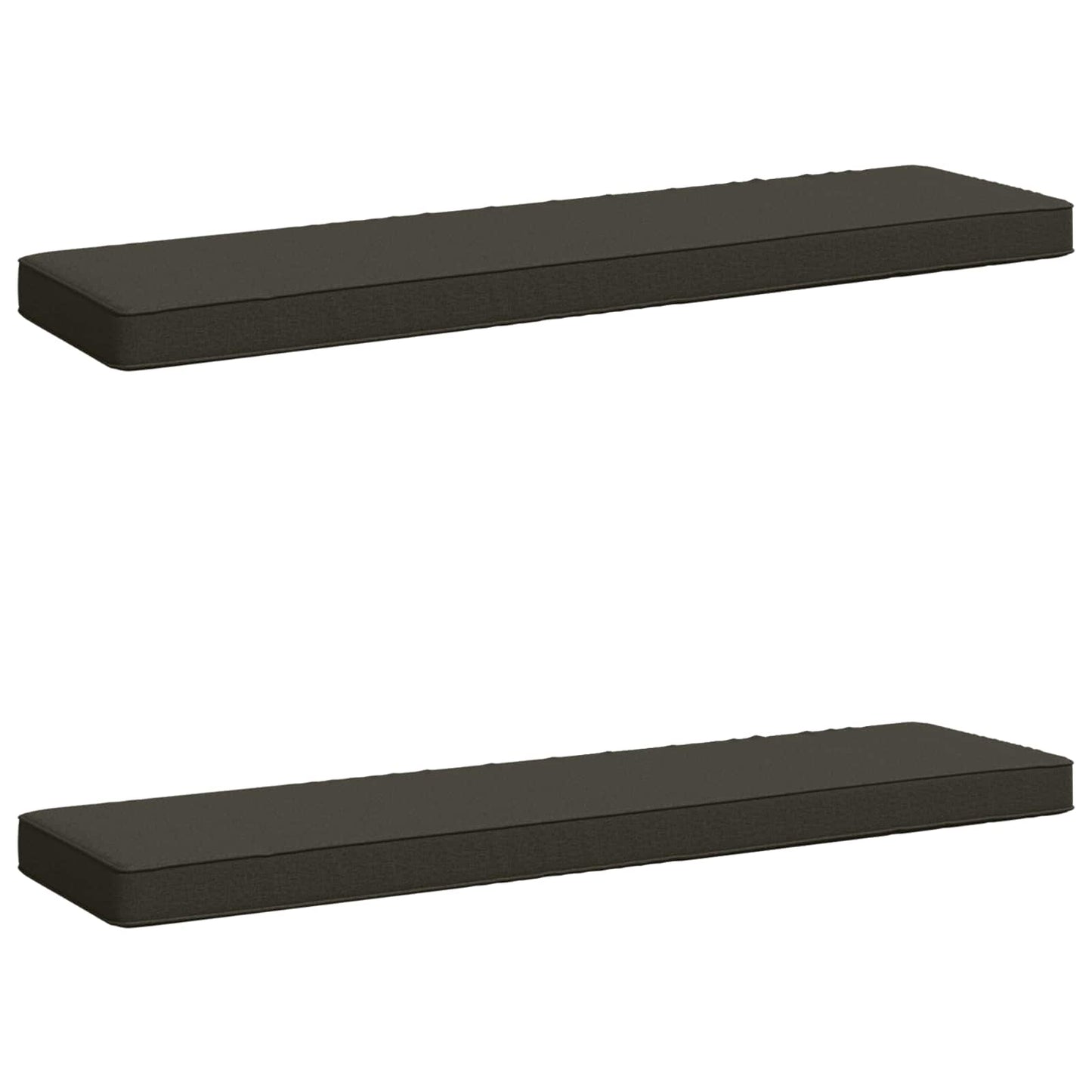 vidaXL 2-Piece Bench Cushions VUGHT 2 pcs 100% Polyester Anthracite