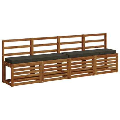 vidaXL 2-Piece Bench Cushions VUGHT 2 pcs 100% Polyester Anthracite