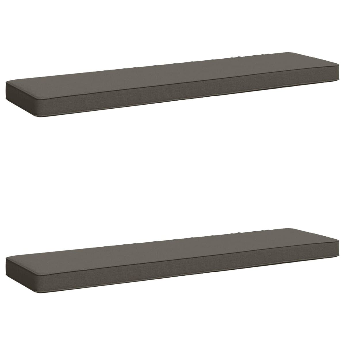 vidaXL 2-Piece Bench Cushions VUGHT 2 pcs 100% Polyester Grey