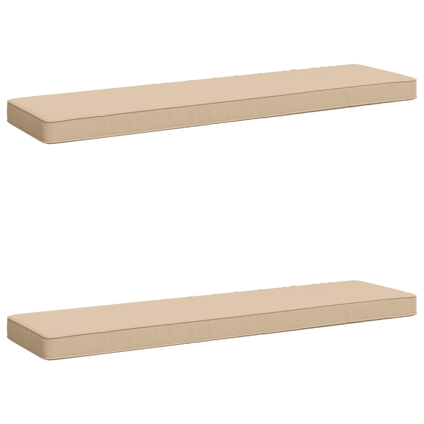 vidaXL 2-Piece Bench Cushions VUGHT 2 pcs 100% Polyester Cream