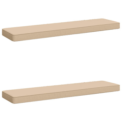 vidaXL 2-Piece Bench Cushions VUGHT 2 pcs 100% Polyester Cream