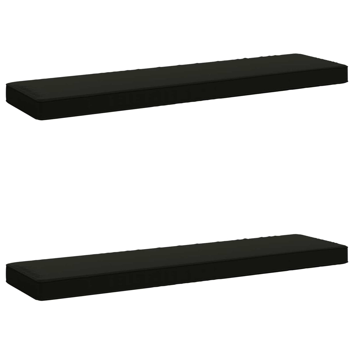 vidaXL 2-Piece Bench Cushions VUGHT 2 pcs 100% Polyester Black