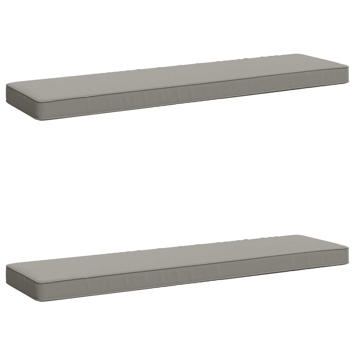 vidaXL 2-Piece Bench Cushions VUGHT 2 pcs 100% Polyester Grey