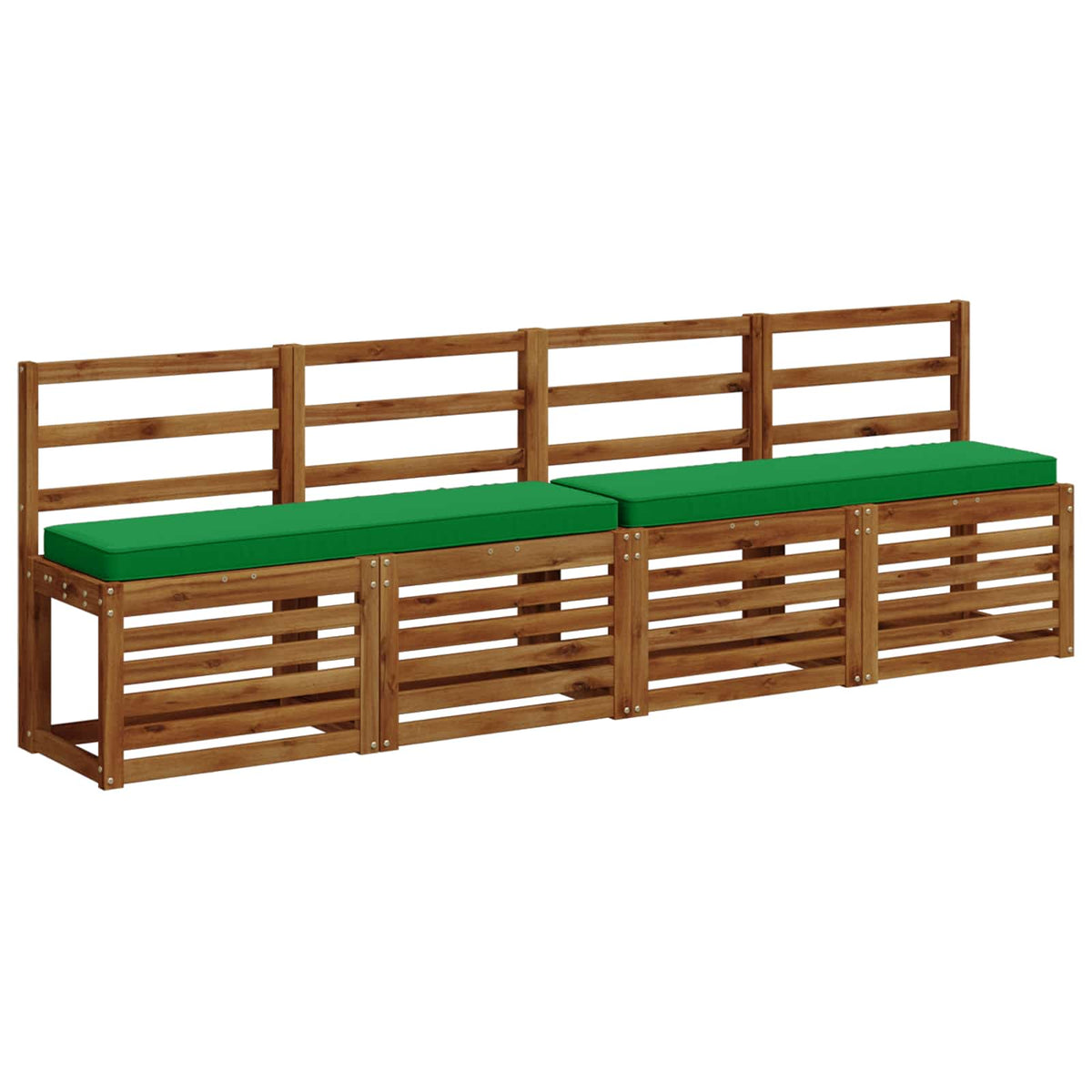 vidaXL 2-Piece Bench Cushions VUGHT 2 pcs 100% Polyester Green