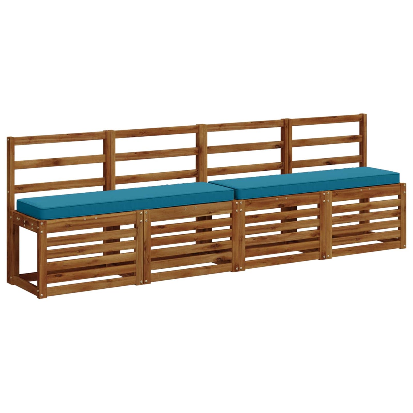 vidaXL 2-Piece Bench Cushions VUGHT 2 pcs 100% Polyester Light Blue