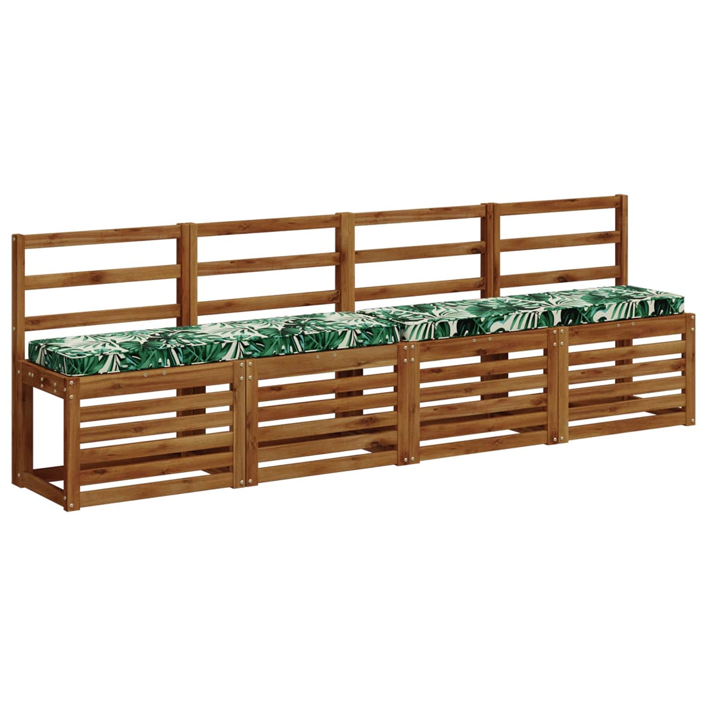 vidaXL 1-Piece Bench Cushion VUGHT 100% Polyester Leaf Pattern