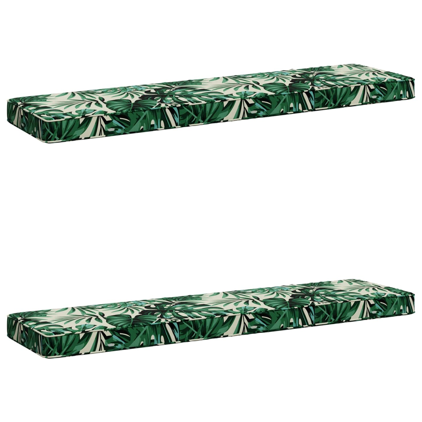 vidaXL 2-Piece Bench Cushions VUGHT 2 pcs 100% Polyester Leaf Pattern