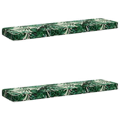 vidaXL 2-Piece Bench Cushions VUGHT 2 pcs 100% Polyester Leaf Pattern