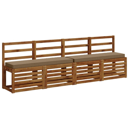 vidaXL 1-Piece Bench Cushion VUGHT 100% Polyester Taupe