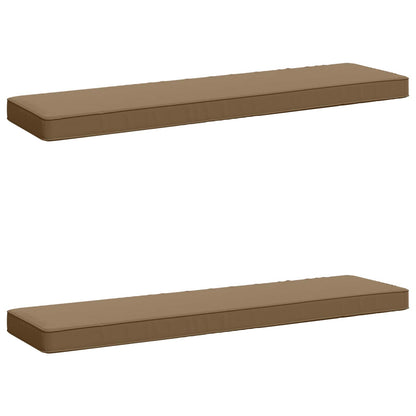 vidaXL 2-Piece Bench Cushions VUGHT 2 pcs 100% Polyester Taupe