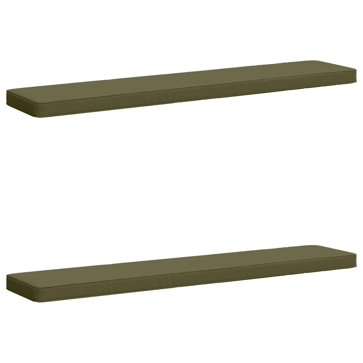 vidaXL 2-Piece Bench Cushions VUGHT 2 pcs 100% Polyester Olive Green