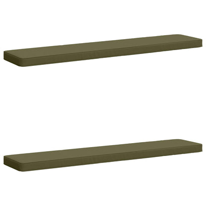 vidaXL 2-Piece Bench Cushions VUGHT 2 pcs 100% Polyester Olive Green